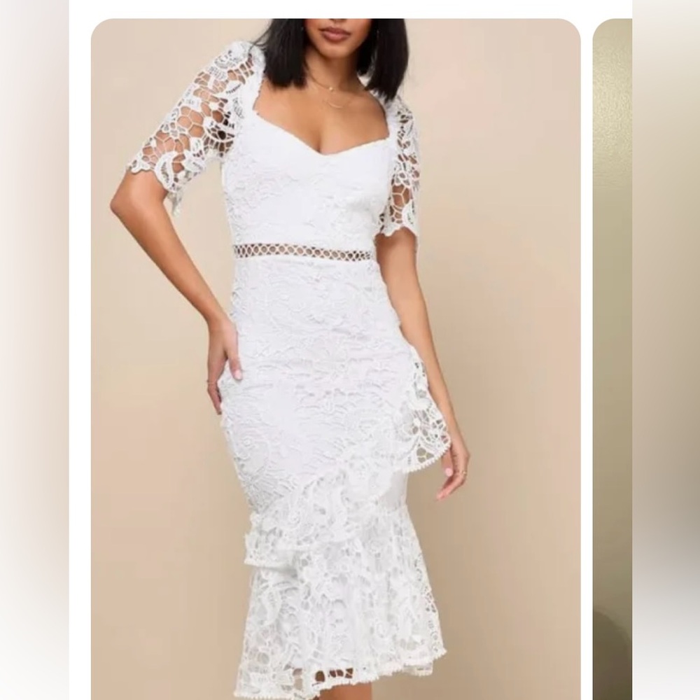 White lace dress - Lulus